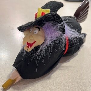 Vintage Halloween Flying Witch Decor